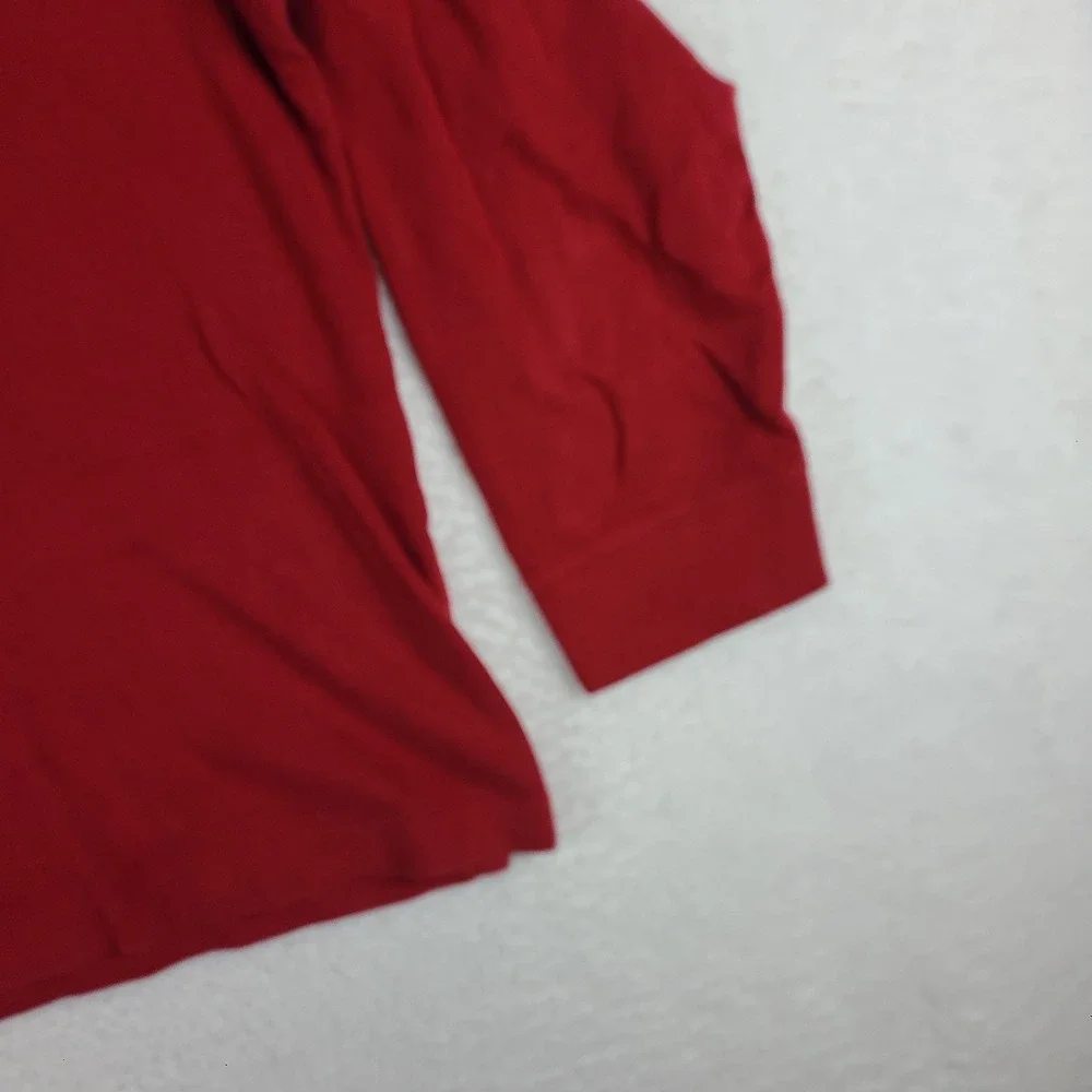 Polo Ralph Lauren Sweater Mens XL Red Estate Rib Quarter Zip‎ Sweatshirt *
